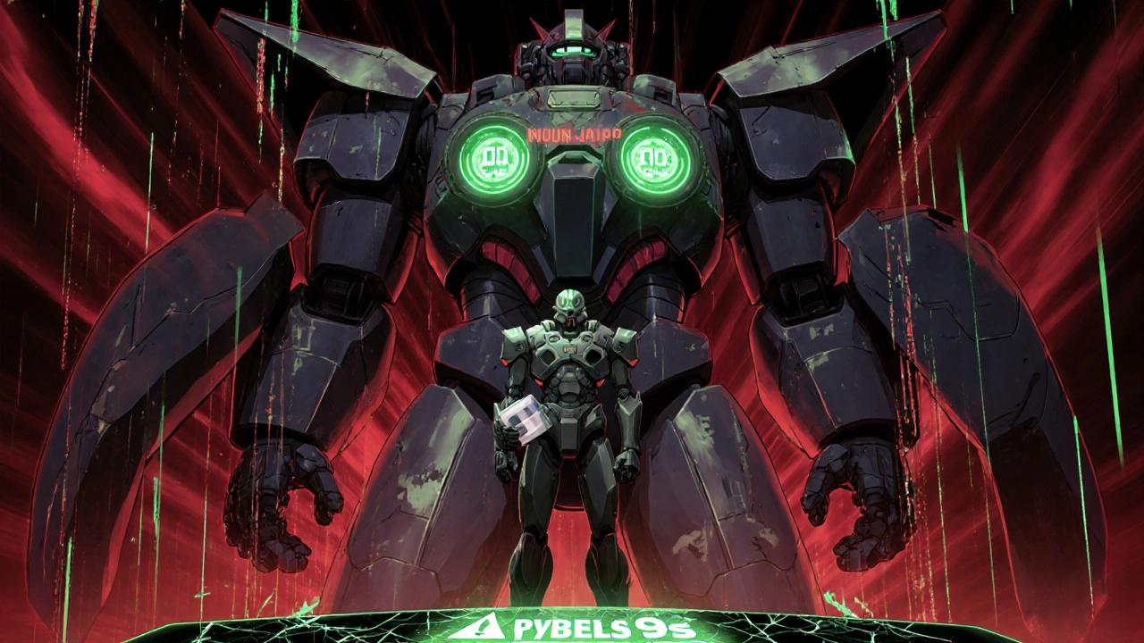 A powerful robot labeled Mounjaro towers over a smaller Rybelsus android on a digital scale showing weight loss stats.